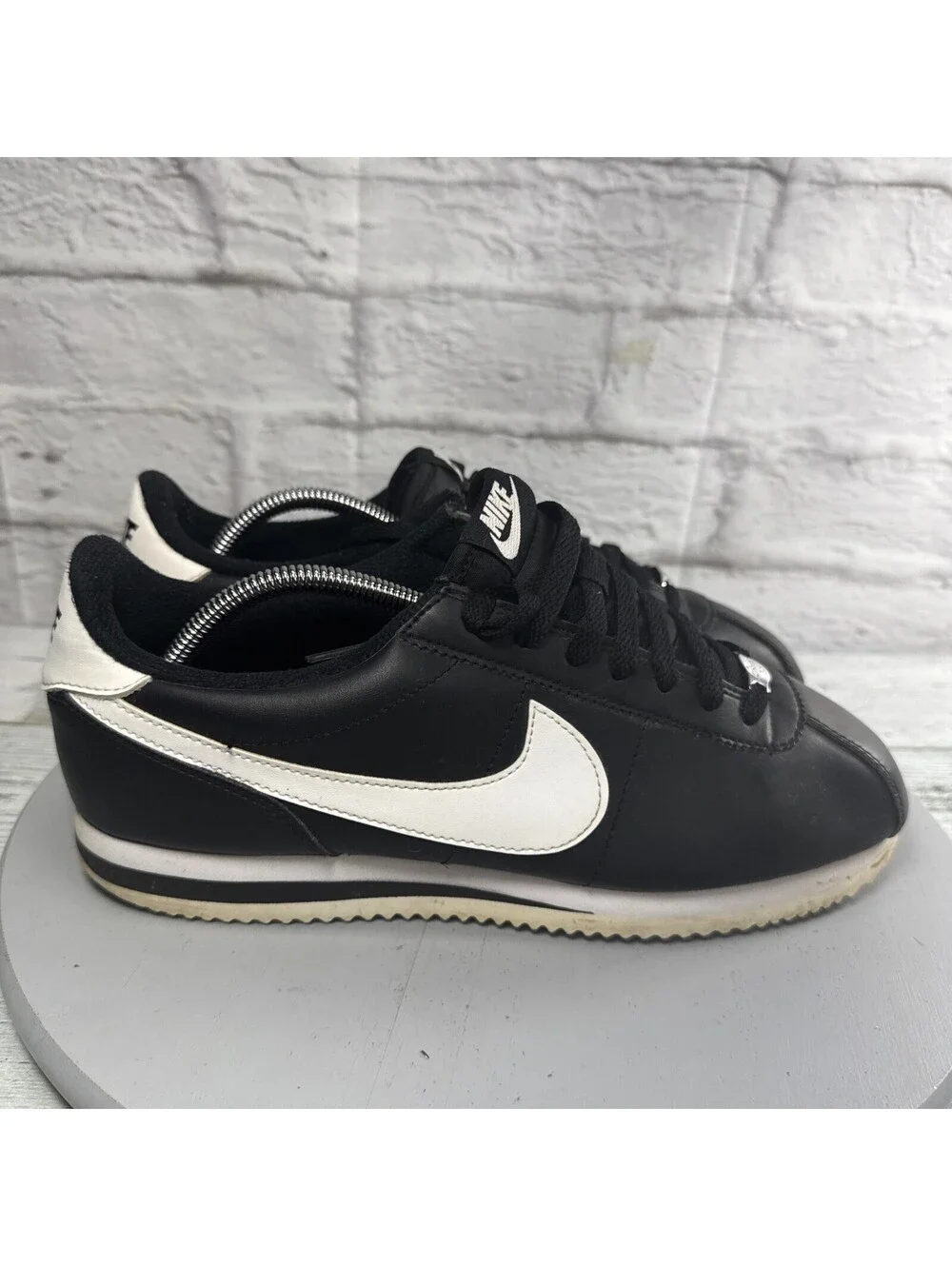 Nike Cortez Basic Leather Black White Men's Sneakers Shoes Size 9.5 819719-012